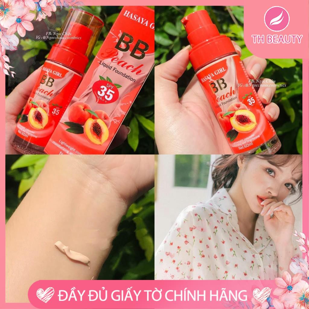 &lt;Thật 100%&gt; Kem nền BB Peach Hasaya Girl hương đào