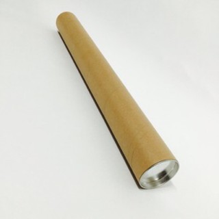Ống tube giấy có nắp thiếc 2 đầu đưng poster phi 52 dài 35
