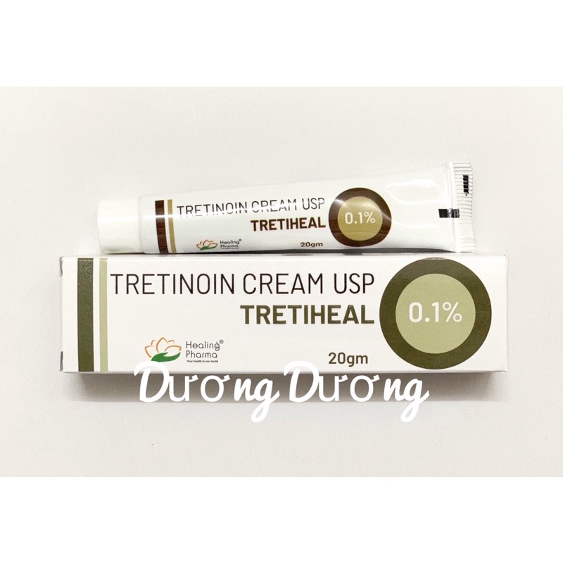 Tretinoin cream USP TRETIHEAL 20g 0.025% 0.05% 0.1% - giúp trẻ hoá da, sáng da, ngừa mụn