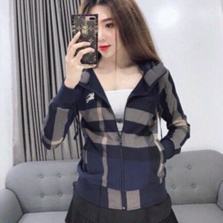 Áo khoác kẻ, xỏ ngón