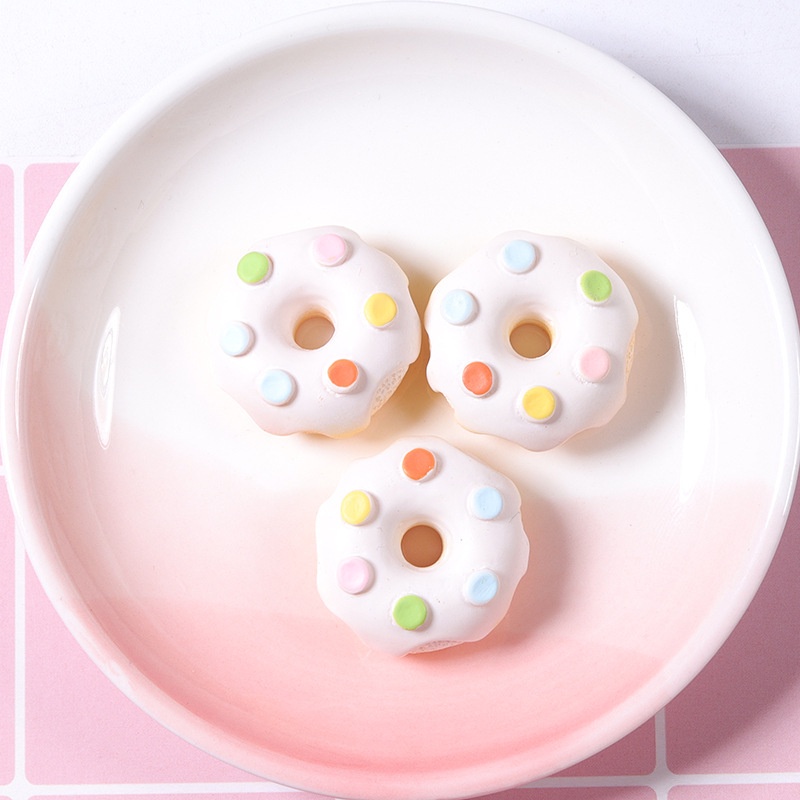 Charm Trang Trí Slime Hình Bánh Donut Kích Thước 2,4cm Cực Đẹp