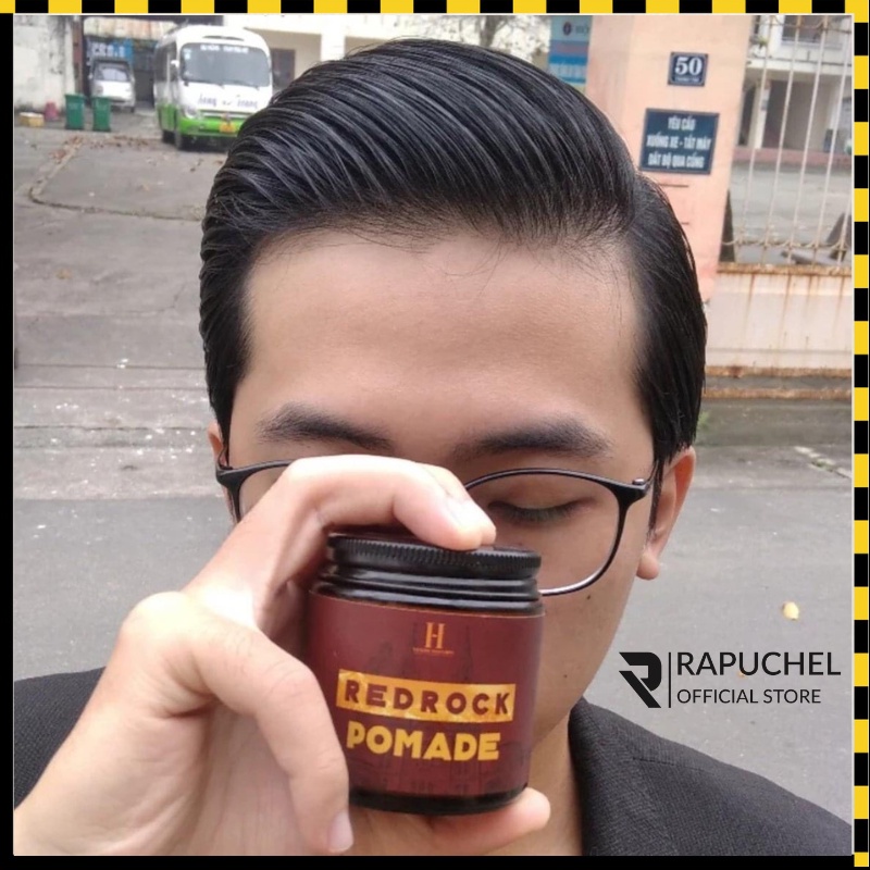 Sáp vuốt tóc nam Red Rock Pomade chính hãng thơm giữ nếp Rapuchel Store SRR01