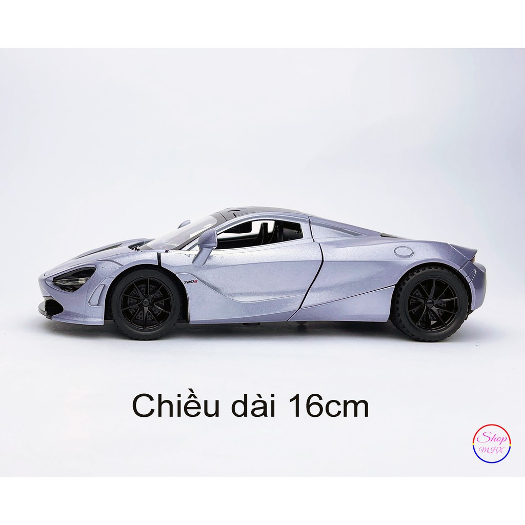 Xe đồ chơi mô hình sắt McLaren 720s TẶNG KÈM BIỂN SỐ tỉ lệ 1:32