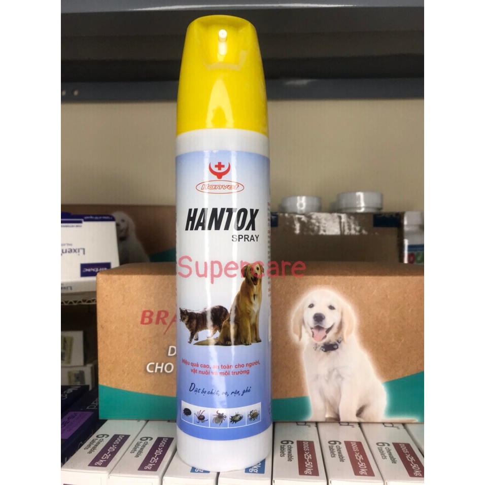 HANTOX SPRAY 300ml - Xịt Ve Bọ Chét Rận Ghẻ Chó Mèo
