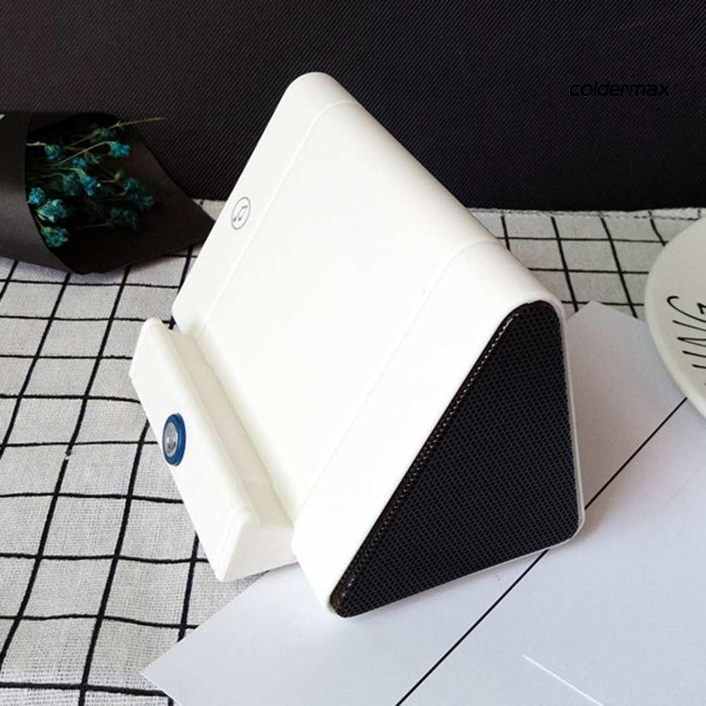 Loa Bluetooth Không Dây Hình Tam Giác Có Giá Đỡ Điện Thoại Tiện Dụng