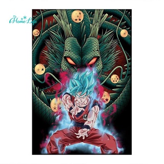 Tranh đính đá treo tường trang trí hình anime Dragon Ball