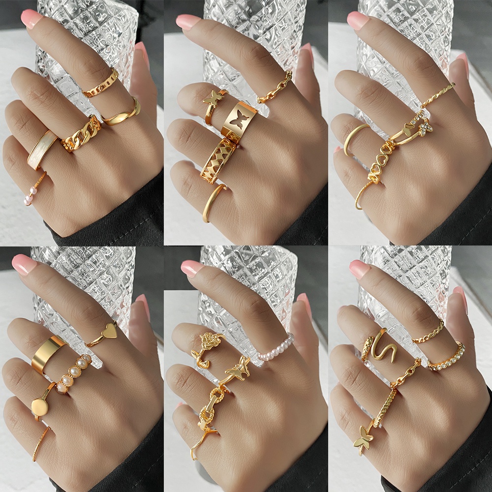 Bộ nhẫn nhiều mẫu mã sang trọng thời trang dành cho nữ