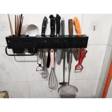 Kệ Đa Năng Inox Treo Tường Treo Dao, Muỗng, Ống Đũa 3 trong 1 Tiện Dụng Cho Nhà Bếp