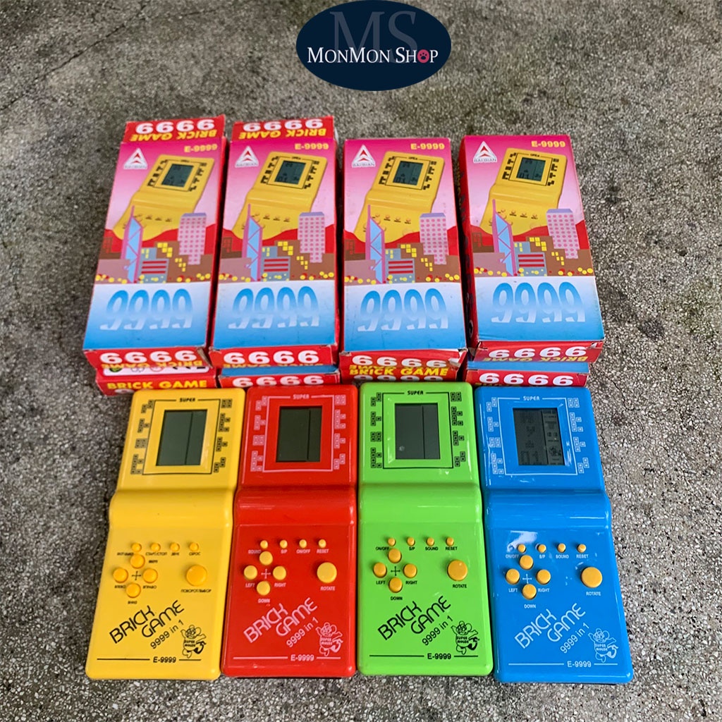 Máy Chơi Game Điện Tử Cầm Tay Xếp gạch, Máy chơi  Xếp Hình Huyền Thoại 8x 9x brick game 9999