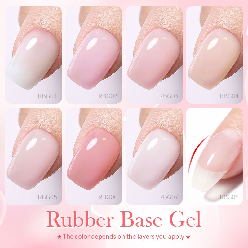 Sơn Móng Tay Gel Cao Su 15ml Màu Sắc Trong Suốt Thương Hiệu BORN PRETTY
