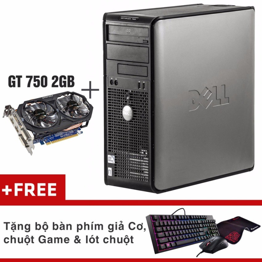 Máy tính chơi Game GTA V Dell Optiplex 780 MT (Core 2 QUAD Q6600, Ram 8GB, HDD 250GB, VGA GTX 750 2GB) + Quà Tặng | BigBuy360 - bigbuy360.vn