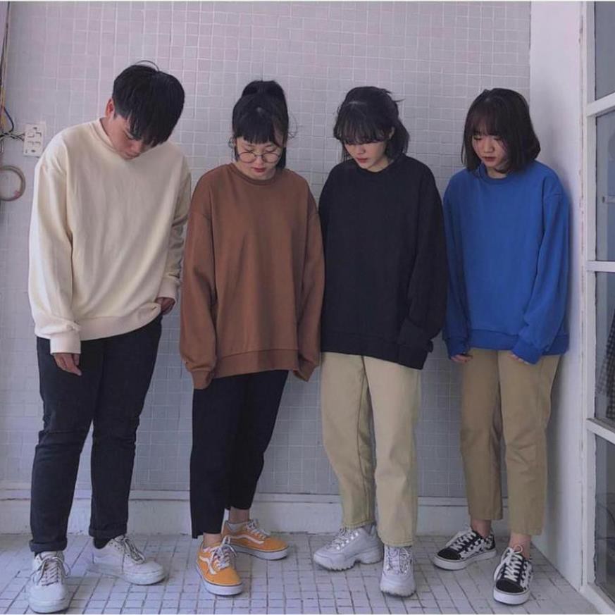 Áo SWEATER Trơn XANH BÍCH UNISEX