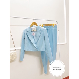 ✨BÁN SỈ✨Set vest lửng 2 lớp kèm quần baggy xanh VENUS