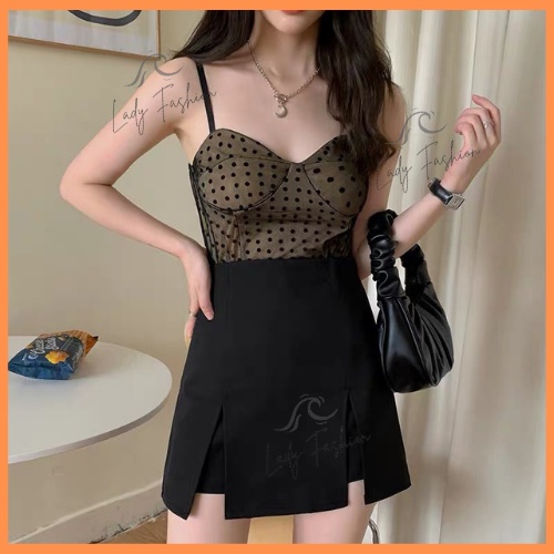 Chân Váy Chữ A Dáng Ngắn Chất Tuyết Mưa Dày Dặn Co Giãn Lưng Cao Xẻ Tà 2 Bên Dáng Ôm Quyến Rũ