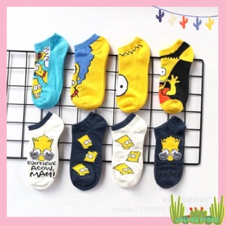 Tất cổ ngắn/Vớ cổ ngắn cotton hình simpson unisex