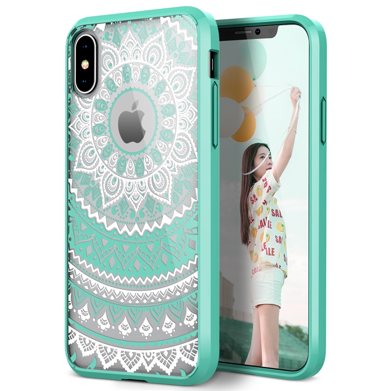 Ốp điện thoại nhựa cứng in hoa văn trang nhã trong suốt cho iPhone 5/5S/SE 6/6S 6/6SPlus 7/7Plus X