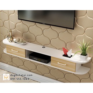 Kệ TIVI TREO TƯỜNG CÓ 2 NGĂN KÉO LẬT