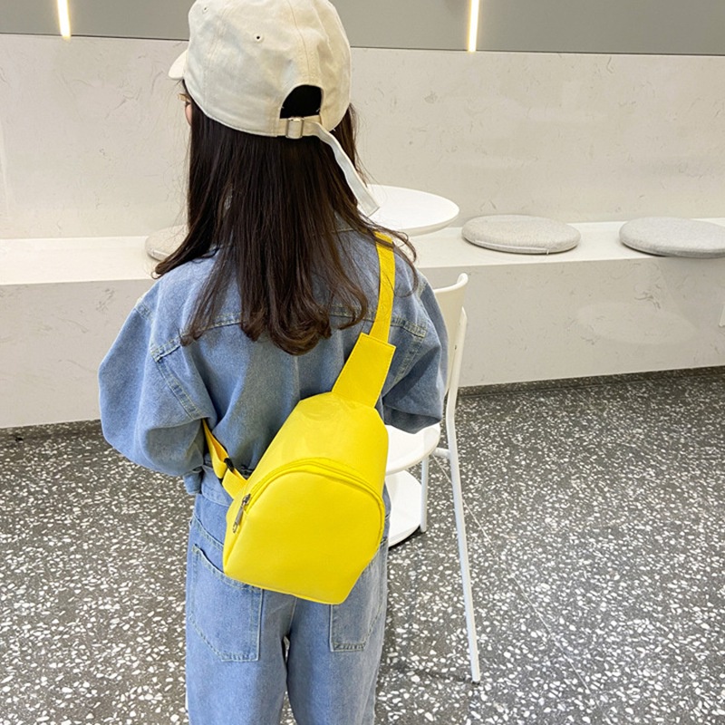 Túi đeo chéo vai màu trơn 4 màu thời trang cho trẻ em