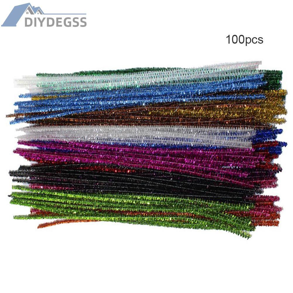 Set 100 Dây Bọc Vải Nhung Kim Tuyến 12.2 '' Tự Làm Đồ Chơi Cho Bé | BigBuy360 - bigbuy360.vn