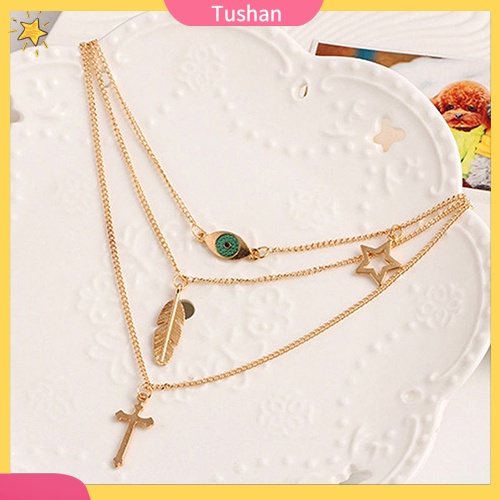 Vòng cổ nữ nhiều lớp đính ngọc trai giả sang trọng