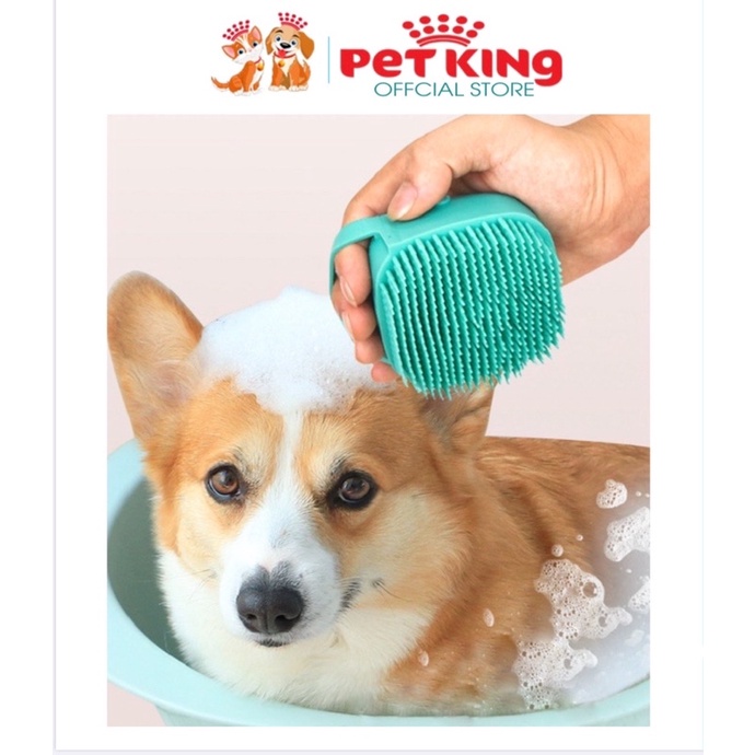 Bàn Chải Tắm Silicon Massage cho Chó Mèo