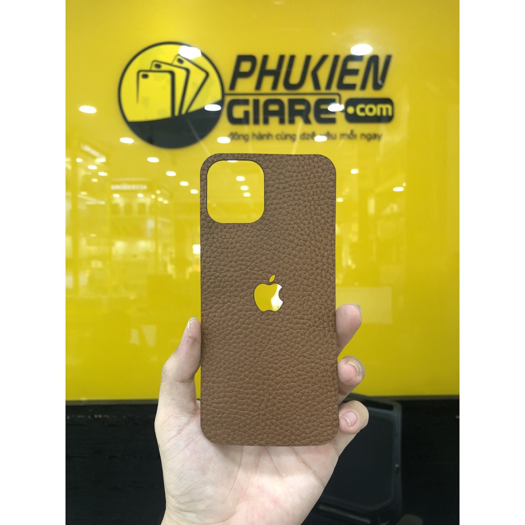 Miếng dán da iPhone 12/12 Pro da bò 100% (Made in Việt Nam)