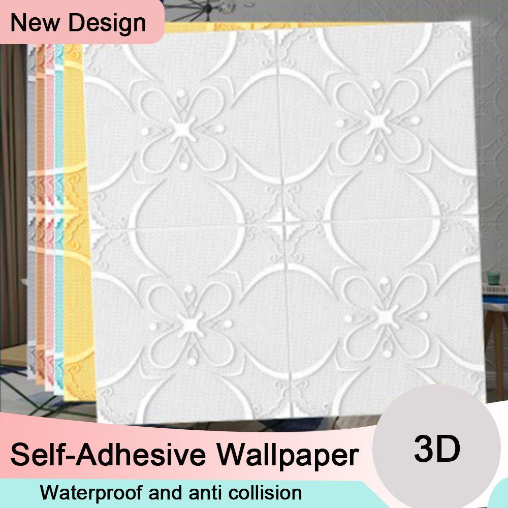 PISTA Giấy Dán Tường 3D Tự Dính Chống Thấm Nước Trang Trí Phòng Khách