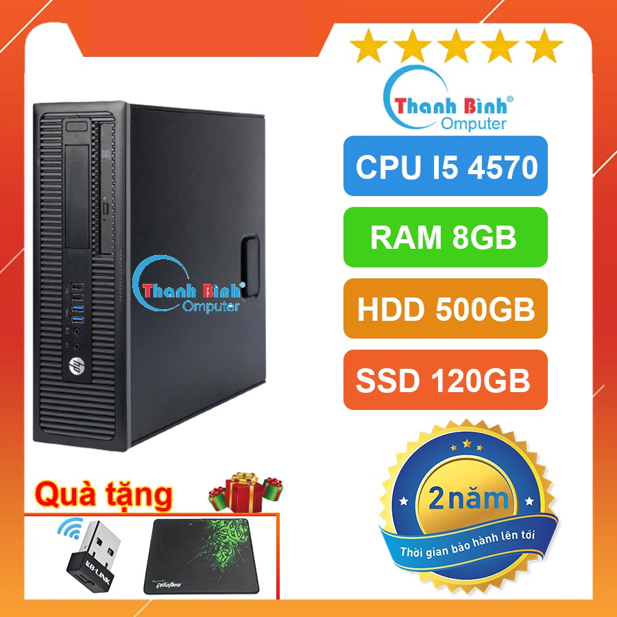 Máy Tính Để Bàn Cũ ☀️ThanhBinhPC☀️ May Tinh De Ban | HP ProDesk 400G1 ( I5 4570/8G/500G/120G ) - Bảo Hành 24 Tháng.