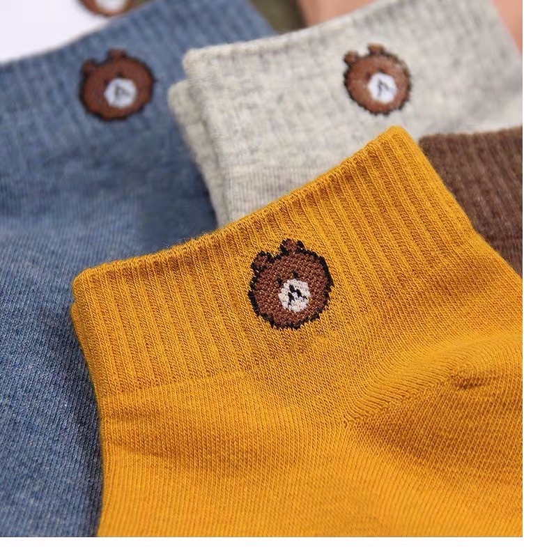 [XẢ LỖ] Tất gấu HOT TREND siêu đáng yêu 10 màu⚡️ 𝐅𝐑𝐄𝐄 𝐒𝐇𝐈𝐏 ⚡️ COTTON thấm hút mồ hôi