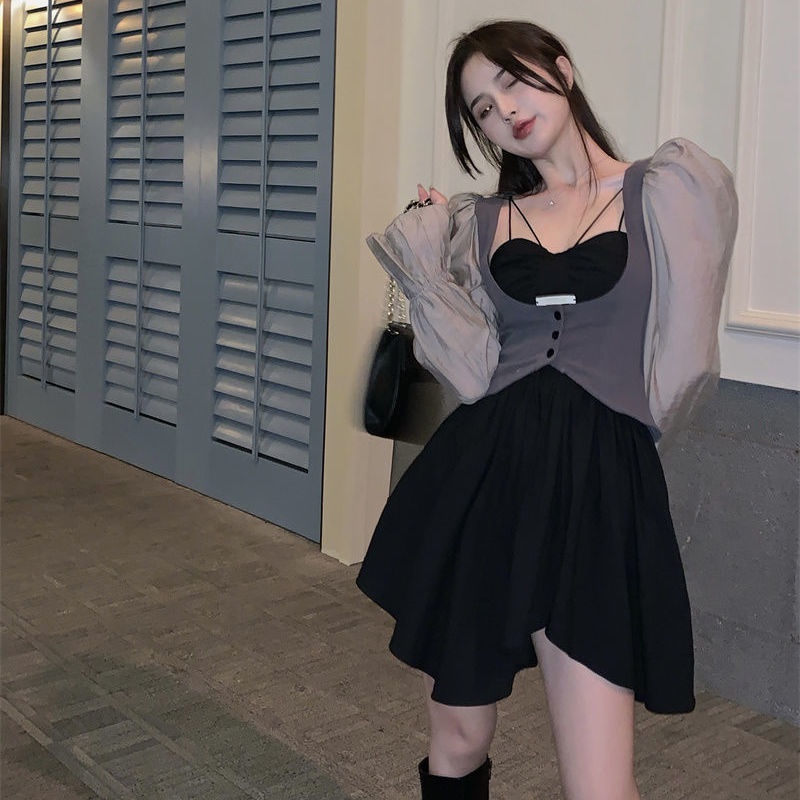 Đầm Hai Dây Phong Cách Hong Kong Kiểu Mới Cho Nữ