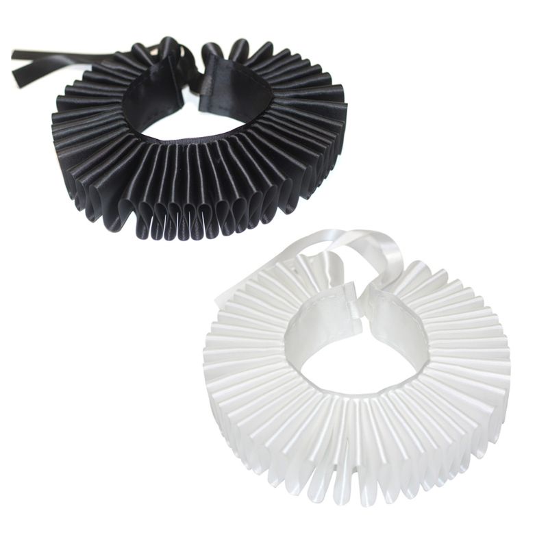 Vòng Cổ Hóa Trang Chú Hề Victorian Phục Hưng Bằng Satin Cho Nữ