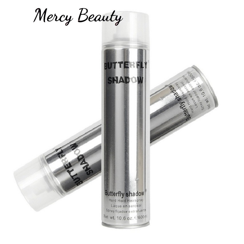 Gôm Xịt Tóc Butterfly Shadow Giữ Nếp Tạo Kiểu Nam Nữ 320ml 600ml