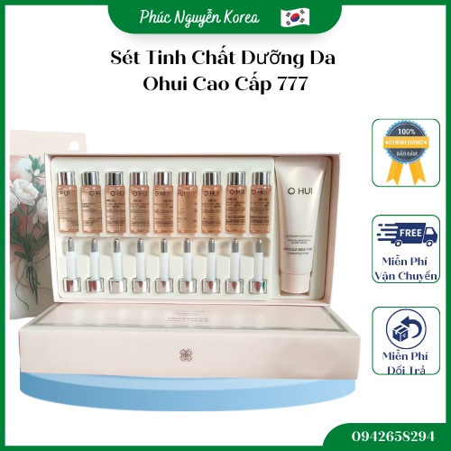 Set Huyết Thanh Căng Bóng Ohui Miracle Moisture Ampoule 777