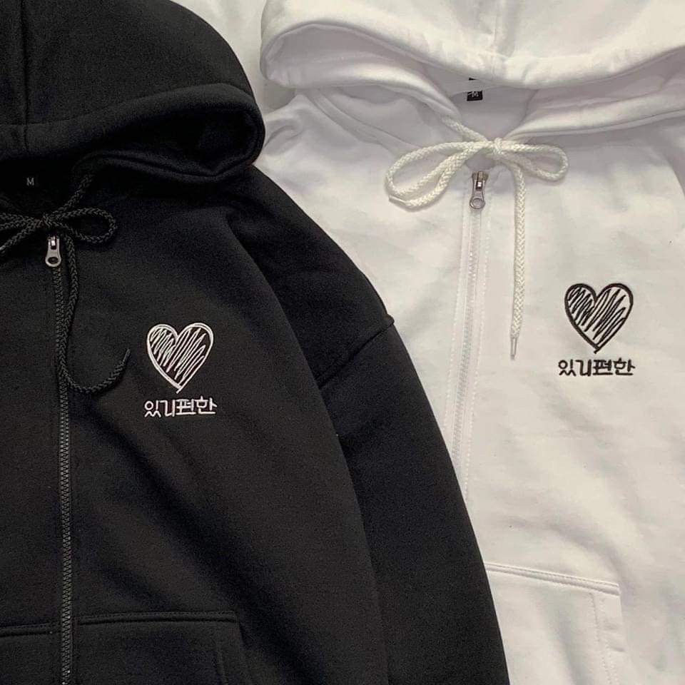 [VIDEO TỰ QUAY] Áo Khoác Hoodie Nữ Nỉ Ngoại Thêu Tim Chữ Hàn Quốc Chất Nỉ Ấm Áp | BigBuy360 - bigbuy360.vn