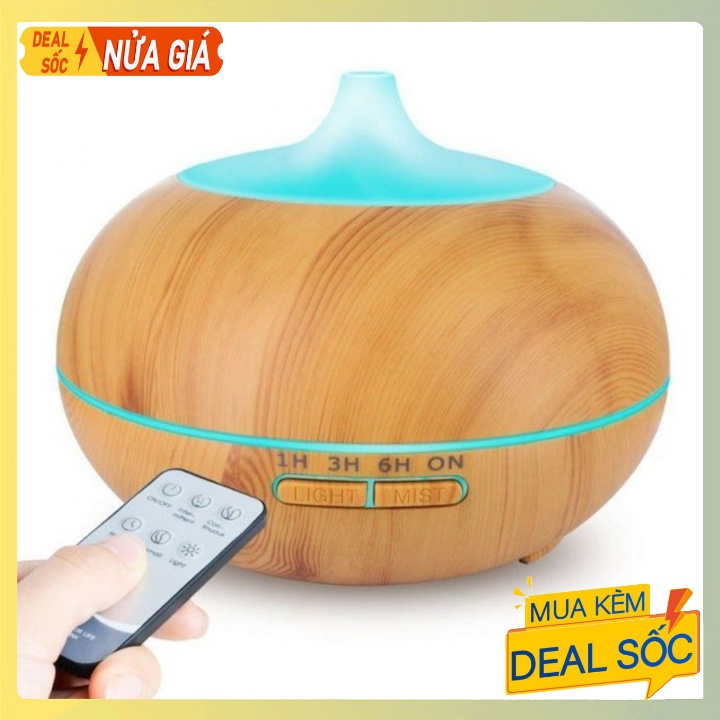 Máy xông tinh dầu, phun sương tạo độ ẩm, có đèn LED cho phòng làm việc, phòng ngủ