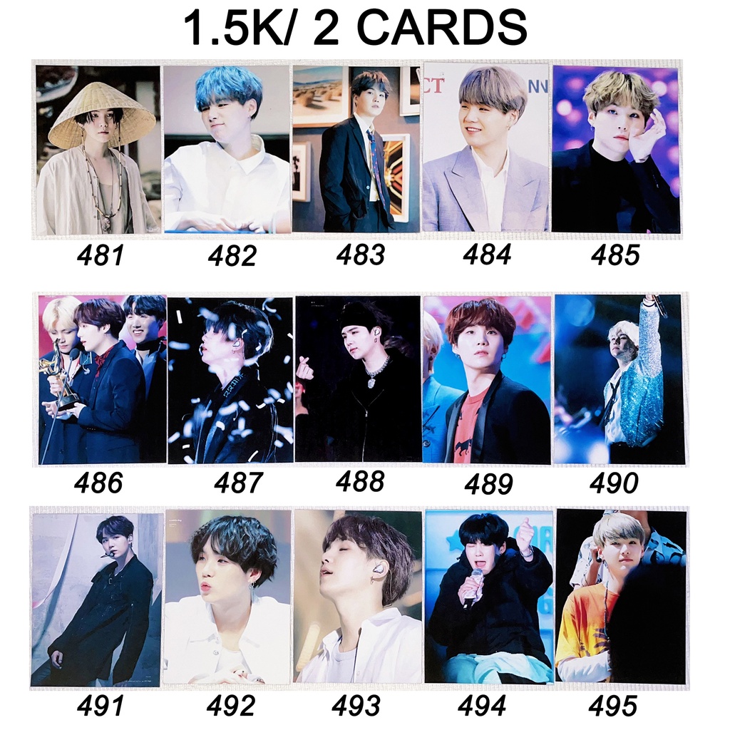 Sale set card  SUGA BTS giá rẻ 4