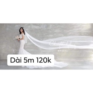 khăn von,lúp cô dâu Dài 5m. có lược cài