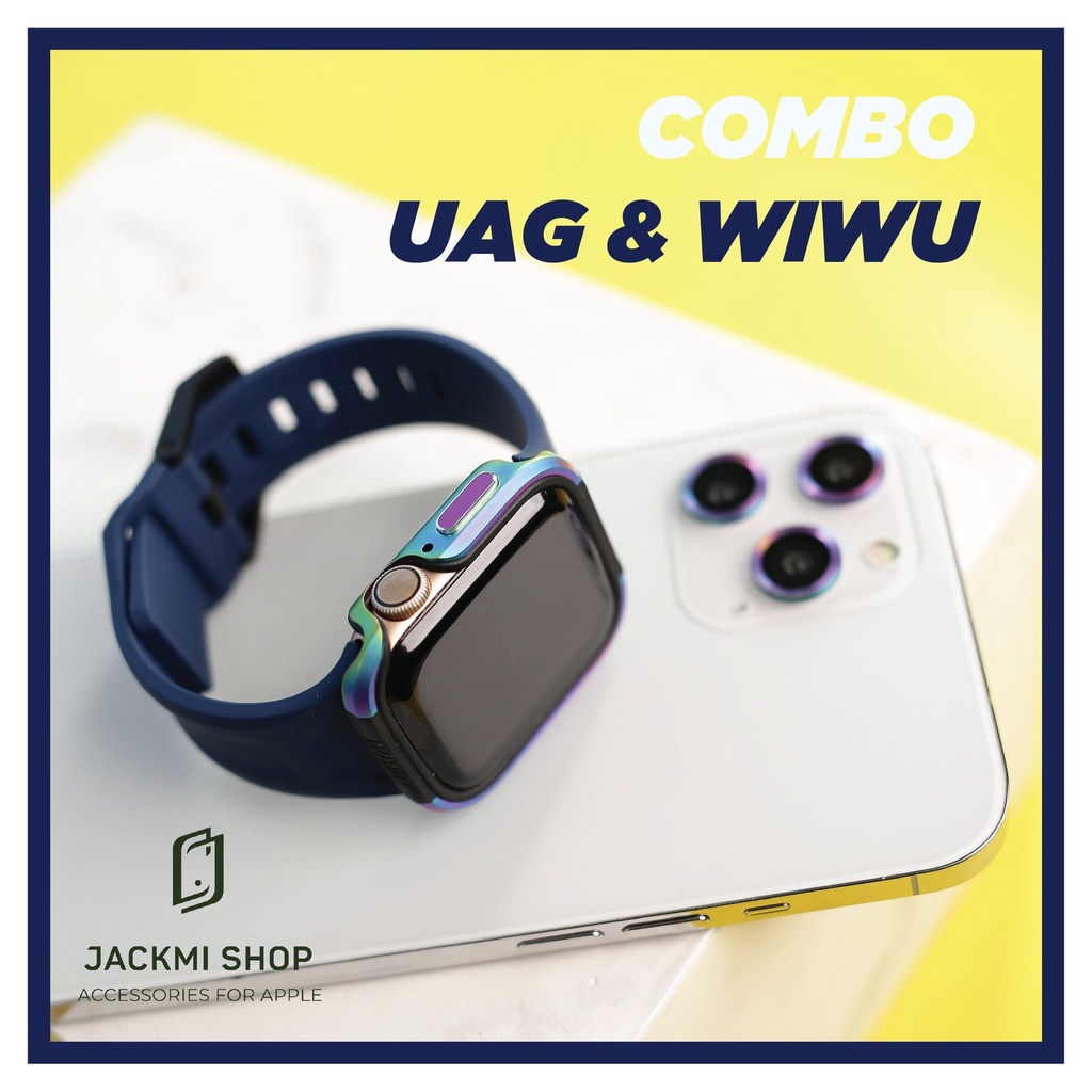 [COMBO 2 MÓN CHÍNH HÃNG] DÂY SILICON SCOUT CHÍNH HÃNG UAG CHO APPLE WATCH + ỐP VIỀN CHÍNH HÃNG WIWU CHO APPLE WATCH