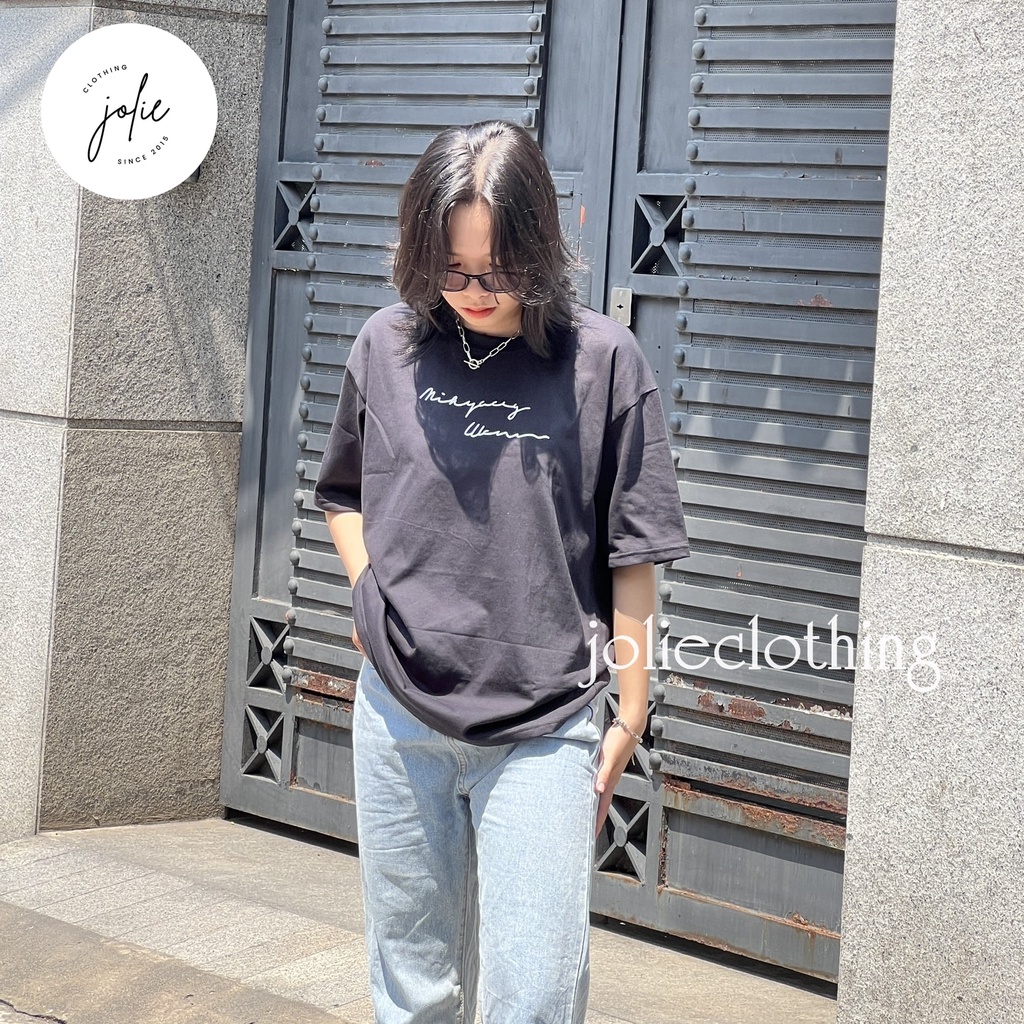 Áo thun tay lỡ, Áo phông nữ form rộng dáng Unisex/Ulzzang mặc lẻ cặp nhóm hoạ tiết in chữ, chất cotton 100%
