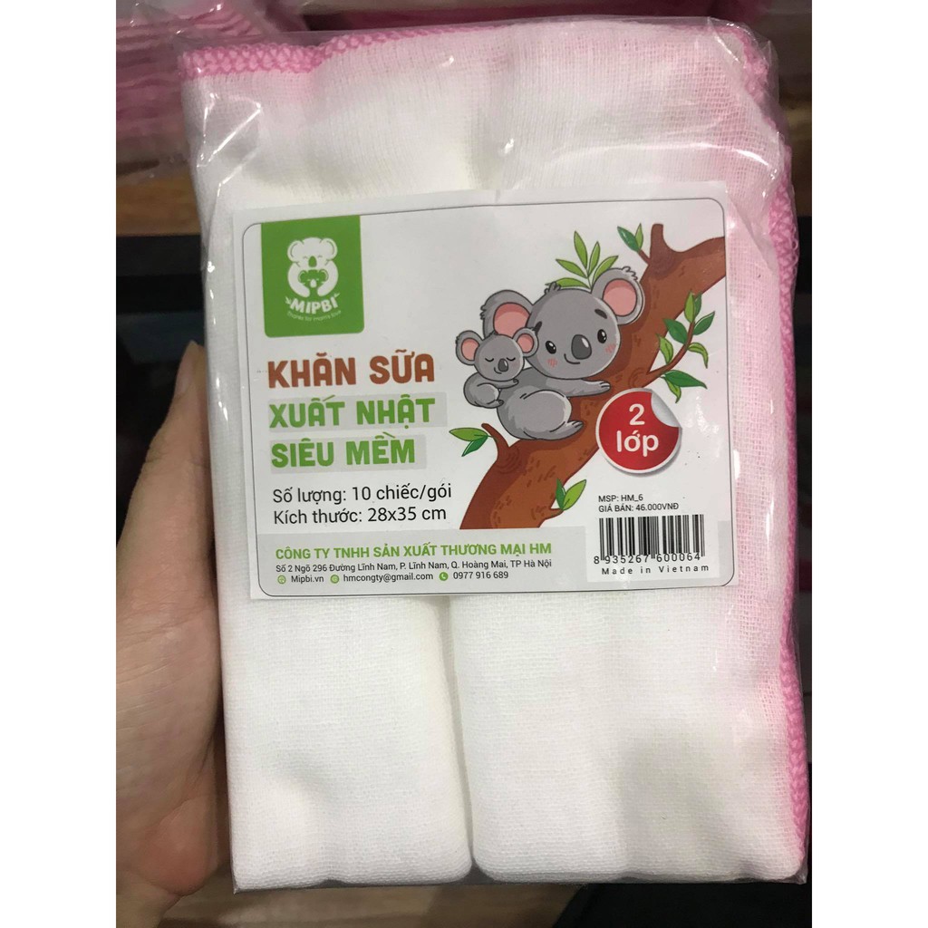 khăn sữa mipbi 2-3-4 lớp