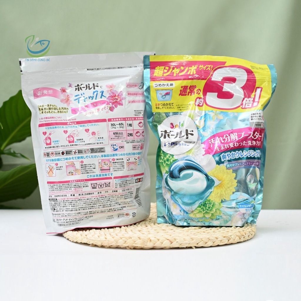 VIÊN GIẶT XẢ NHẬT GELBALL 3D DÙNG CHO MÁY GIẶT THƠM LÂU