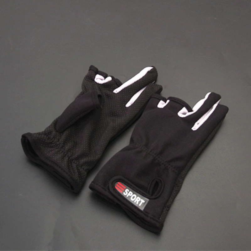 1 Đôi Găng Tay Câu Cá Hở Ngón 3 Ngón Chống Trượt Thoáng Khí