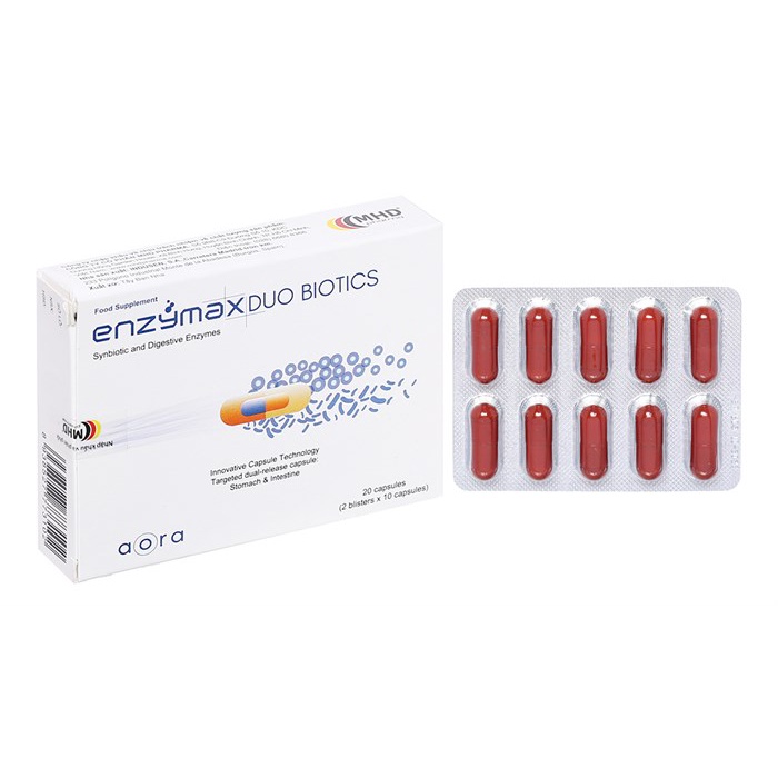 Viên Uống Enzyme Giảm Rối Loạn Tiêu Hóa, Đầy Bụng, Khó Tiêu Bổ Sung Men Tiêu Hóa Enzymax Duo Biotics