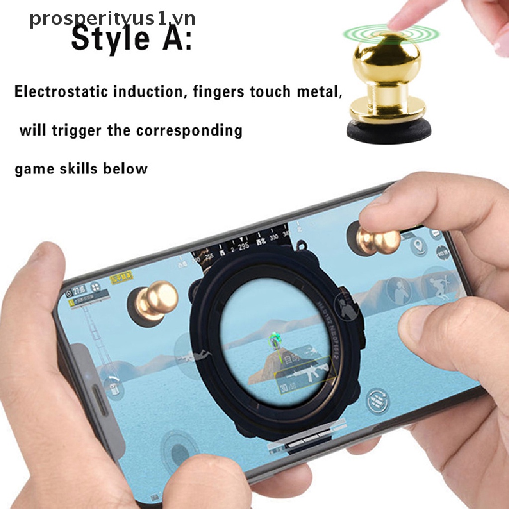 [prosperityus1] Cần Điều Khiển Chơi Game Trên Điện Thoại Bốn Ngón Tay Có Nút Hít