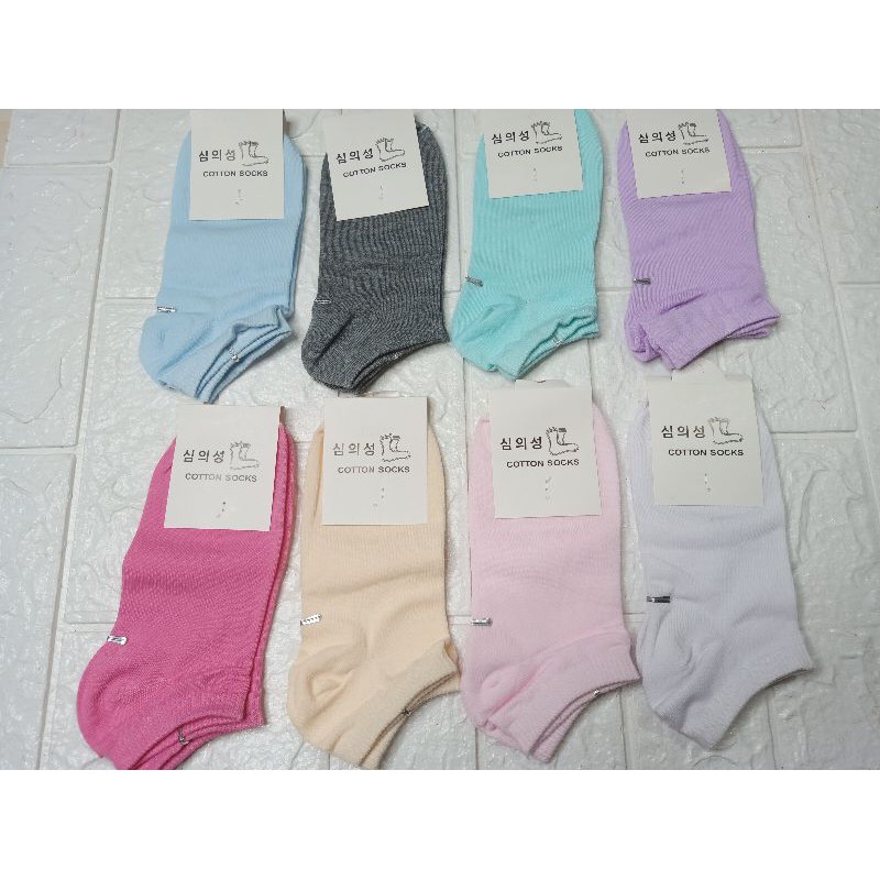 Tất Vớ Nữ Ulzzang Cotton Trơn Cổ Ngắn, Cổ Thấp Siêu Mềm Mại