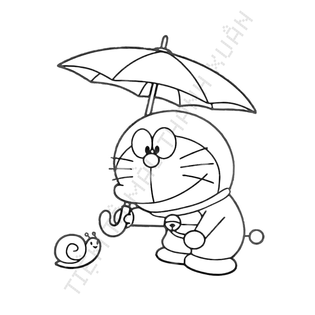 Set 10 Tờ Tranh Tô Màu Doraemon Tô Màu Sáp, Màu Chì - Tiệm Tô Màu Thanh Xuân
