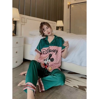 Bộ mặc nhà satin chuột disney victoria