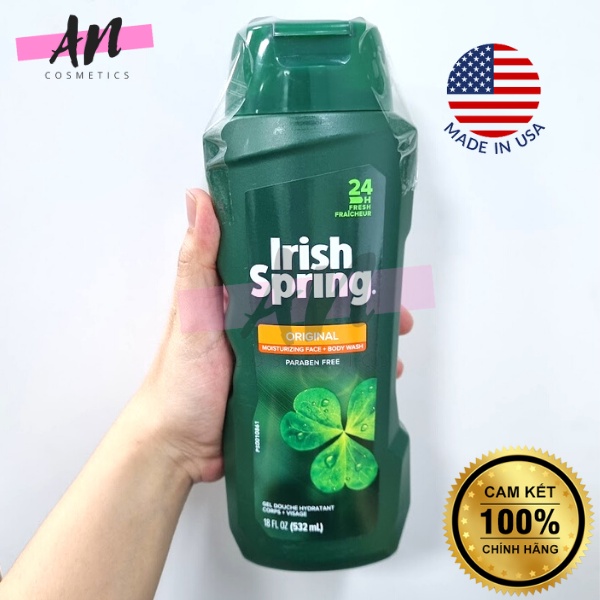 Sữa tắm Irish Spring Body Wash Original (532ml) - Sữa tắm Mỹ cho nam hàng chuẩn