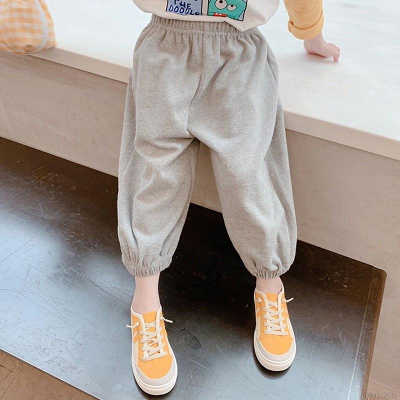Quần Thể Thao Cotton Mềm Mại Màu Trơn Cho Bé Gái