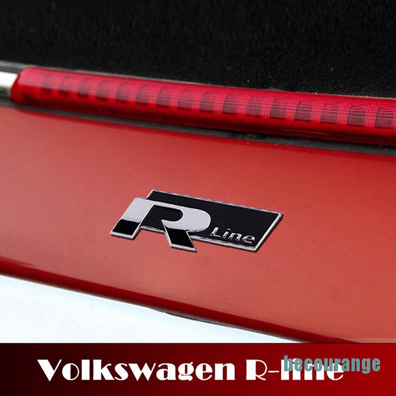 Miếng dán chữ R-line bằng kim loại trang trí xe hơi VW CC GTI Passat